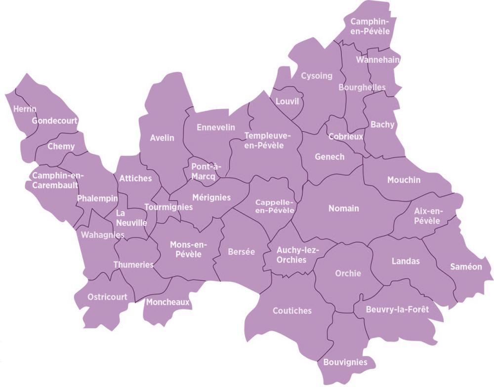 Carte intervention secteur Pévèle